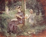 Berthe Morisot The mother and her son in the garden Spain oil painting artist